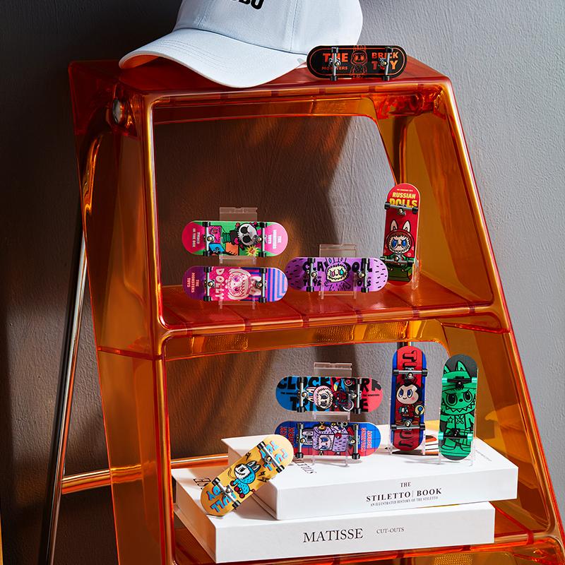 New POP MART LABUBU Elf Toy Collection Fingerboard Mystery Boxes Single Mystery Box/Full Box 12 Pcs 210500208