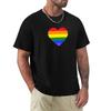Lgbt Rainbow Pride Flag Heart Tshirt Labor Work Casual Tshirt