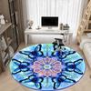 1pc Butterfly Snowflake Office Round Area Rug, Indoor Mat Suitable ForOffice, Under Office Chairs Bedroom Living Room Home Decor, Room Deco q057