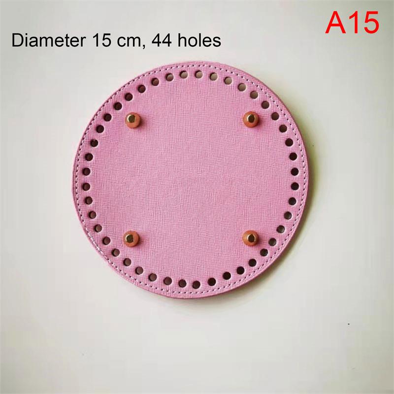 תחתית תיק עור עשה זאת בעצמך בעבודת יד אובלית עגולה אביזרי תיק תחתית לתיקים