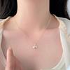 Three Leaf Grass Pearl Necklace Light Luxury Versatile, Exquisite, Fashionable, and Luxury, Small and Popular Collar Chain
