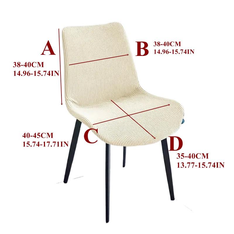 1Pc Polar Fleece Curved Chair Cover Solid Color Elastic Dining Room Seat Slipcovers Home Chair Covers For El Wedding Party