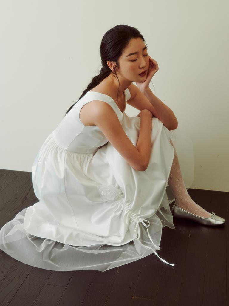 GANISONG Bridal Rosie Bow Dress_White