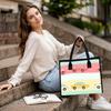 Cute Cartoon Car Print Tote Bag Casual Portable Daily Carry Handbag