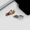 Skeleton Hand Rhinestone Brooch - Exaggerated Retro Punk Lapel Pin