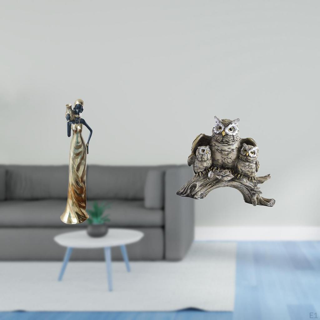 African Tribal Figurine Sculpture Statue Lightweight Decorative Ornament for Living Room Office