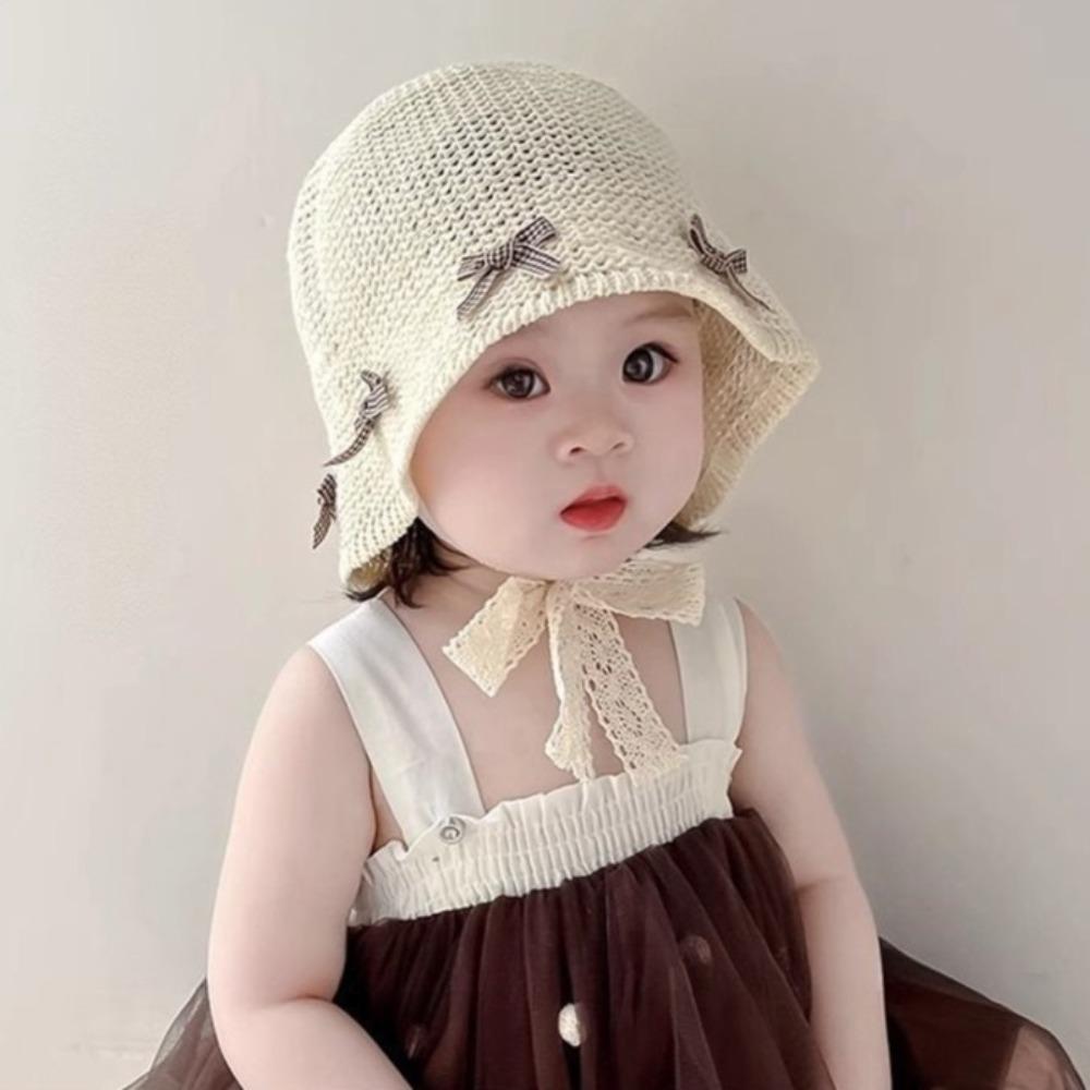 Sun Protection Children Panama Caps Foldable Baby Sun Hat Cute Bow Straw Hat