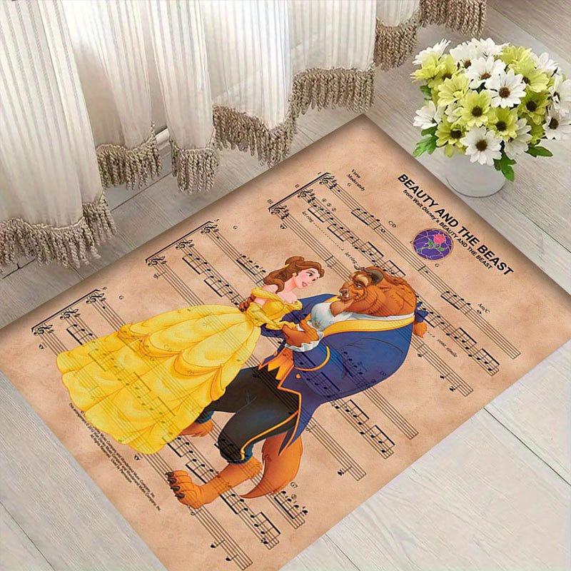1pc beauty and the beast Pattern Carpet Area Rug Non slip Carpet Hand Washable Floor Mat Suitable For Living Room Bedroom Home Decor Room Decor
