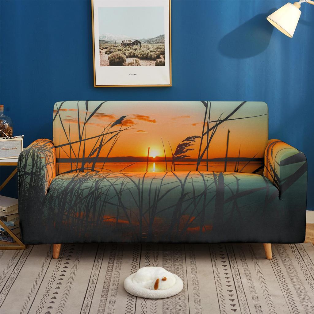 Elastic Landscape All-Inclusive Sofa Cover, Multi-Person Combination Sofa Cover, Lazy Sofa Cover