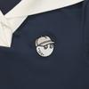 MALBON GOLF Knit Hybrid Polo Shirt Navy (Woman)