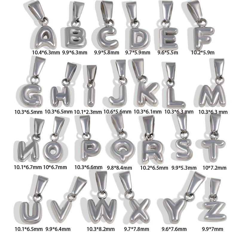  3Pcs Mini Bubble 26-letter English Letter Pendant Suitable for Necklace Making DIY Jewelry Gift Making Waterproof Jewelry