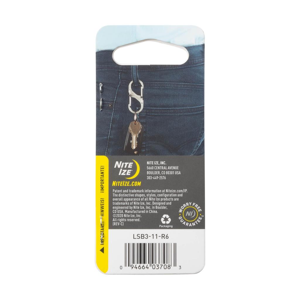 NITEIZE Sbiner Slide Lock Carabiner #3 Silver LSB3-11-R6 (Japanese Genuine