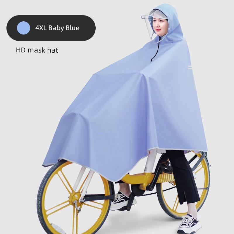 Bicycle Raincoat for Students Men and Women Electric Bicycle Driving Special Long Full Body Rainproof Poncho