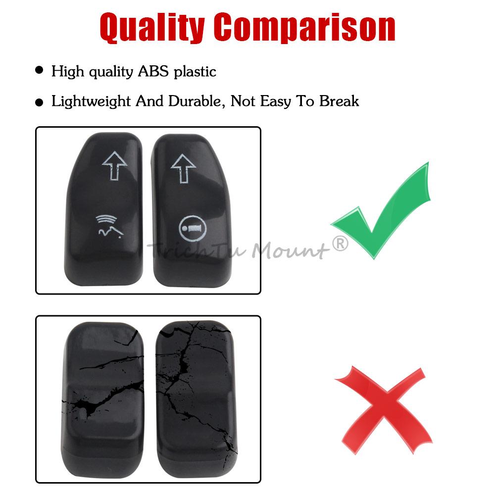 Motorcycle Black Hand Control Switch Button Caps Cover Kit For Electra Glide Standard FLHT Street Glide Special FLHXS 2014-2022