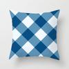 New Blue Geometric Peach Leather Velvet Pillow Case Home Fabric Sofa Pillow Cushion Cover