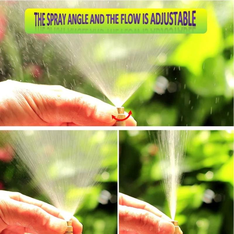 Durable Od 8Mm Misting Nozzle Adjustable Brass Spray Head Garden Irrigation Cooling Mist Sprayer For Greenhouse Yard