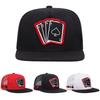 Poker Card A Four Embroidered Fashionable Men'S Flat Brimmed Hat Baseball Hat Hip Hop Hat Women'S Casual Decorative Sunshade Hat