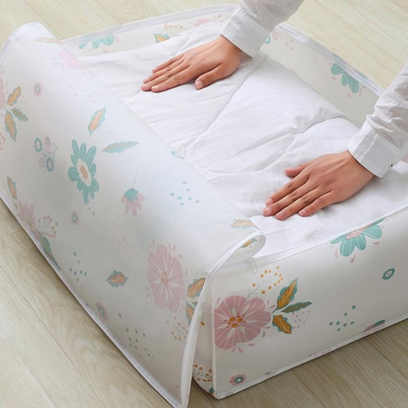 PEVA Multiple Use Storage Bag Sturdy Zippered Organizers for Bedding Clothes Travel Items