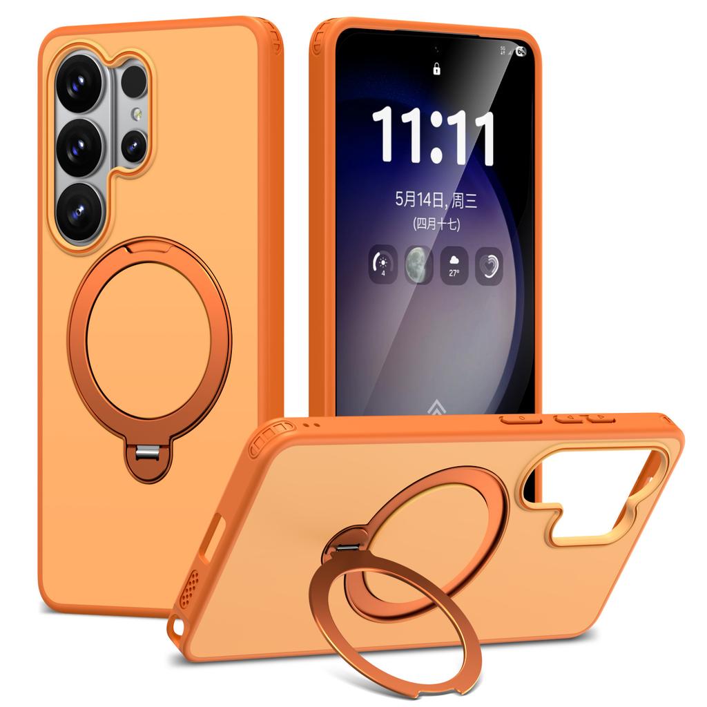 Compatible with Samsung S26 Ultra Tiancai Pivot Magnetic Stand Phone Case, S25 Ultra Shockproof S24 Ultra Case