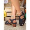 Fashion Roman Sandals Women Summer 2025 New Retro Baotou Woven Pig Cage Shoes Plus Size Women's Shoes 36-43
