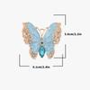 Elegant Butterfly Brooch Rhinestones Crystals Enamel Pin for Trendy Women Wedding Party Dress Jewelry Gifts Accessory