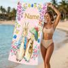 Customizable personalized beach towels Peter Rabbit themed designs.Suitable for the beach, yoga, sports;ideal as beach accessories