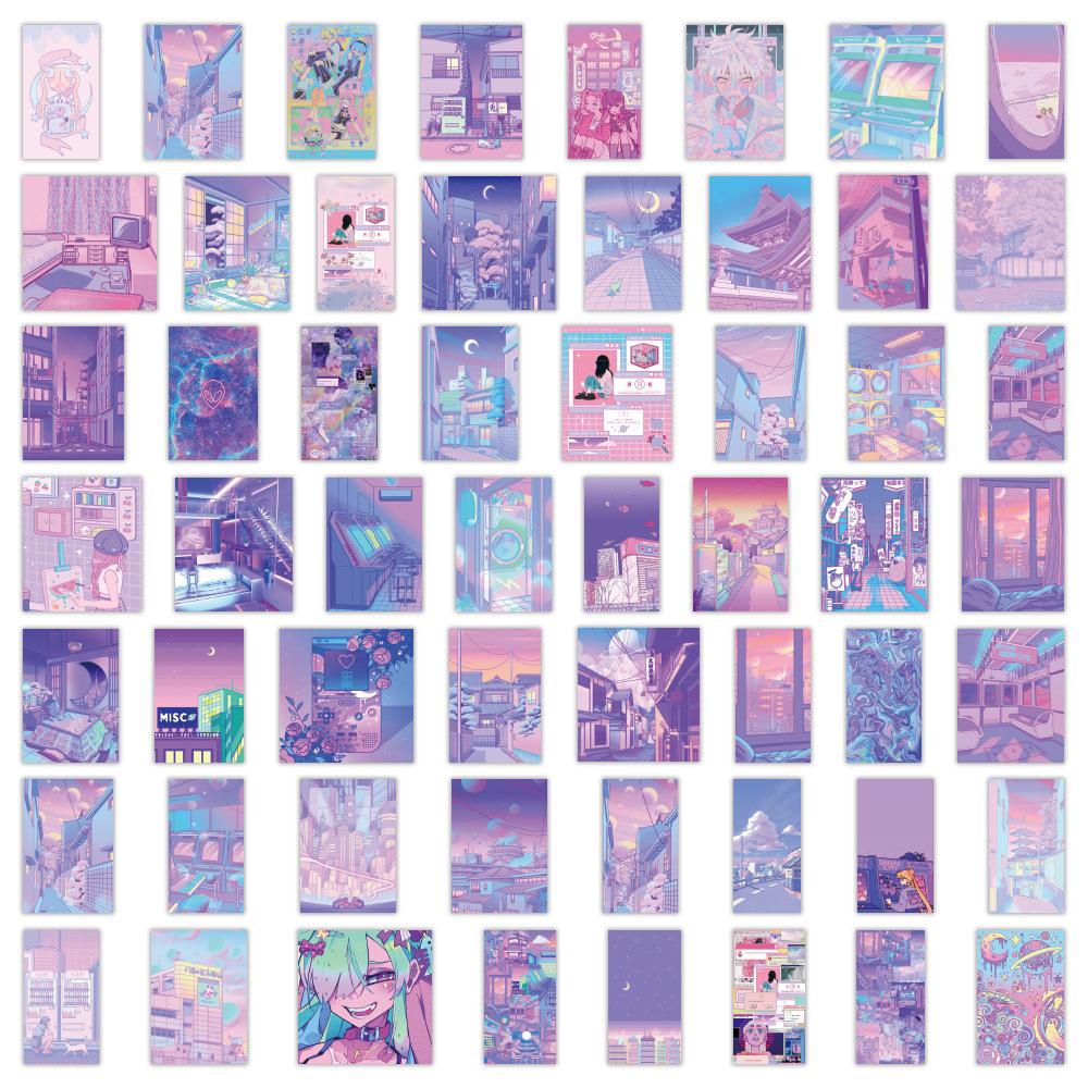 

50 шт. Мультяшные Водонепроницаемые Граффити Наклейки Эстетичные Декоративные Чемодан Ноутбук Кружка Телефон Холодильник Скрапбук Детские Наклейки