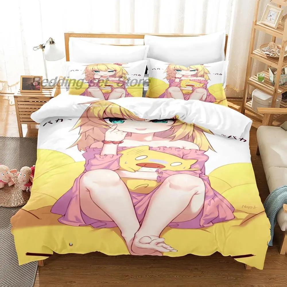 VTuber Ookami Mio Bedding Set Single Twin Full Queen King Size Bed Set Aldult Kid Bedroom Duvetcover Sets 3D Print Kawaii