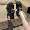 Retro Star Autumn New Light Big Head Versatile Height Increase Platform Small Leather Shoes