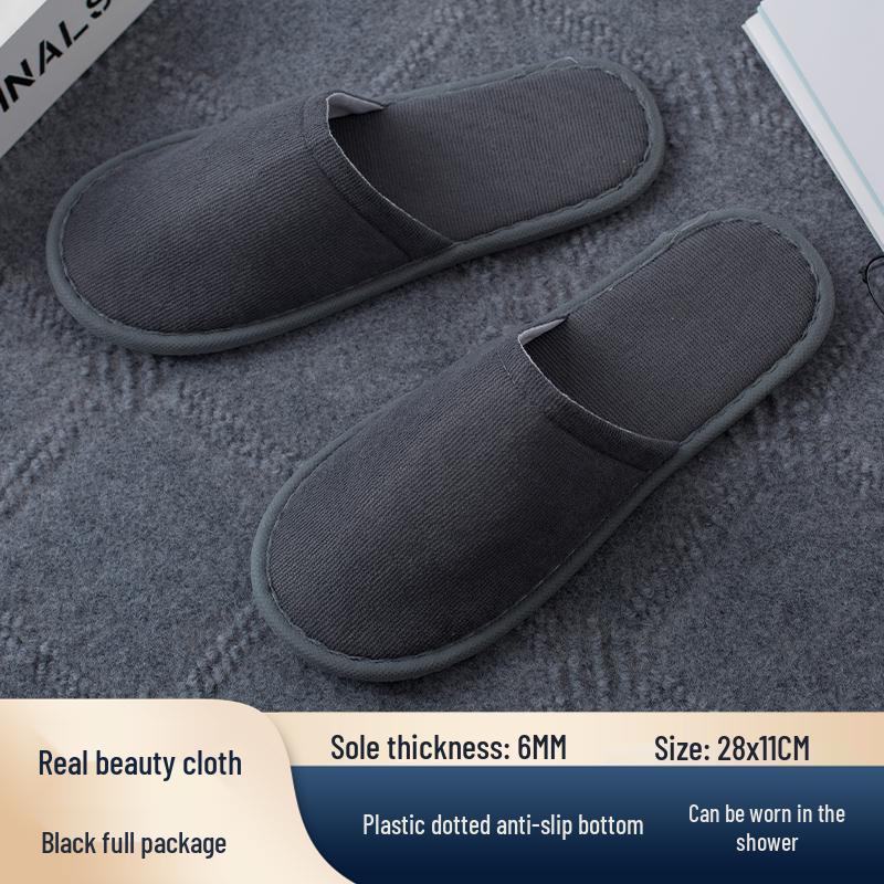 10 Pairs of Premium Non-Slip Disposable Slippers - Luxurious, Thickened Design for Bath, Bathroom, Salon, Hotel, and Homestay Use