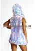 Świecąca Kurtka z cekinami LED - Kreatywny Kostium na Występy dla Celebrytów Klubowych i Internetowych