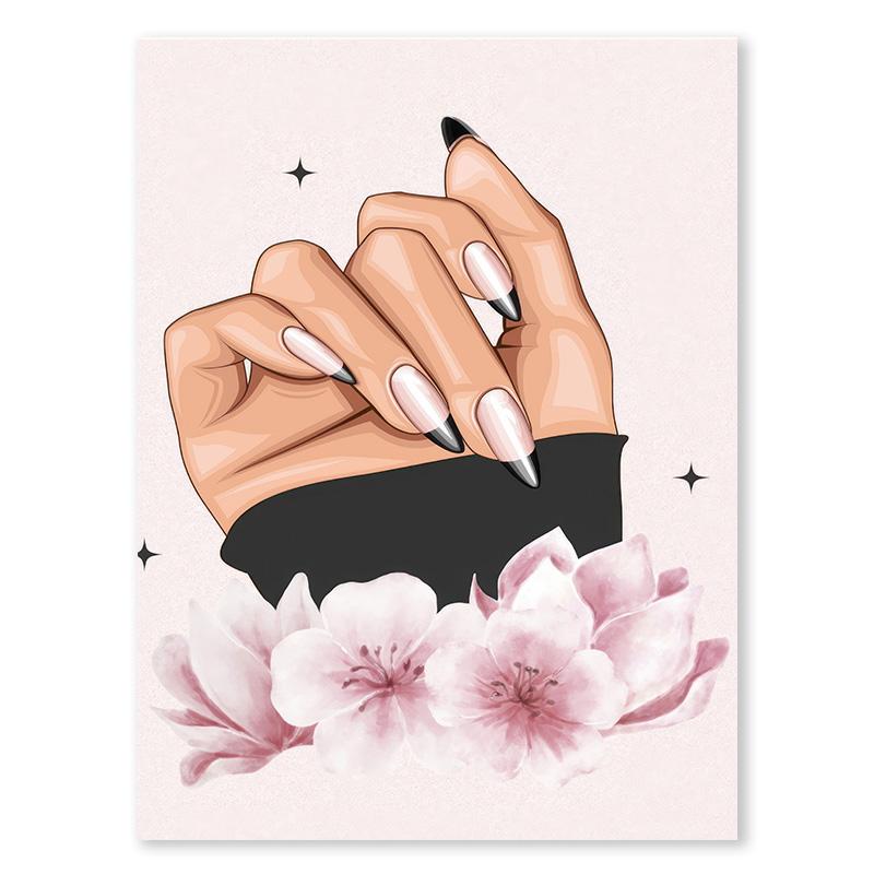 Personalizované laky na nehty Technologické tvary Malování na stěnu Malba na plátno Severská móda Plakáty a tisky Obrázky pro výzdobu salonu krásy