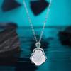 Women's Imitation Chalcedony Buddha Pendant Necklace - New Chinese Style Clavicle Chain Trend.