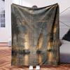 The Egyptian City of Lux At Night.-Themed Blanket - Comfortable Flannel Fabric Hypoallergenic Suitable for All Seasons - Ideal for