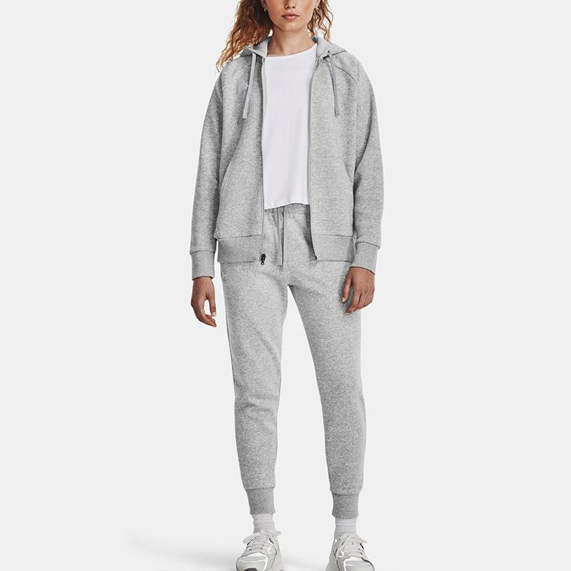 Under Armour Rival Fleece Full-Zip Hoodie Women Hoodies Gray 1379497-012