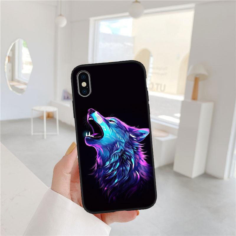 CJ8 Animal Wolf Soft Shell Phone Case for Redmi Note 10 11 12 Pro Max 10S 10C 10T 11A 11S 12S 12C