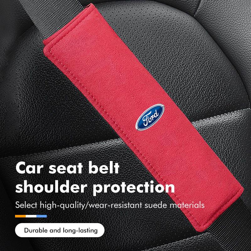 Soft Car Safety Belt Shoulder Cover Fatigue Relief Comfort Cushion For Ford Mk2 Mk3 Ranger Mondeo Mk4 S-MAX Kuga Mustang Fusion