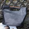 Top layer tree paste vegetable tanned cowhide women's portable shoulder messenger bag handmade retro literary leather women's bag