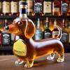 Achshund Dog Whiskey Bottle,3D Sculpted Dachshund Shape Whiskey Glass Tumbler