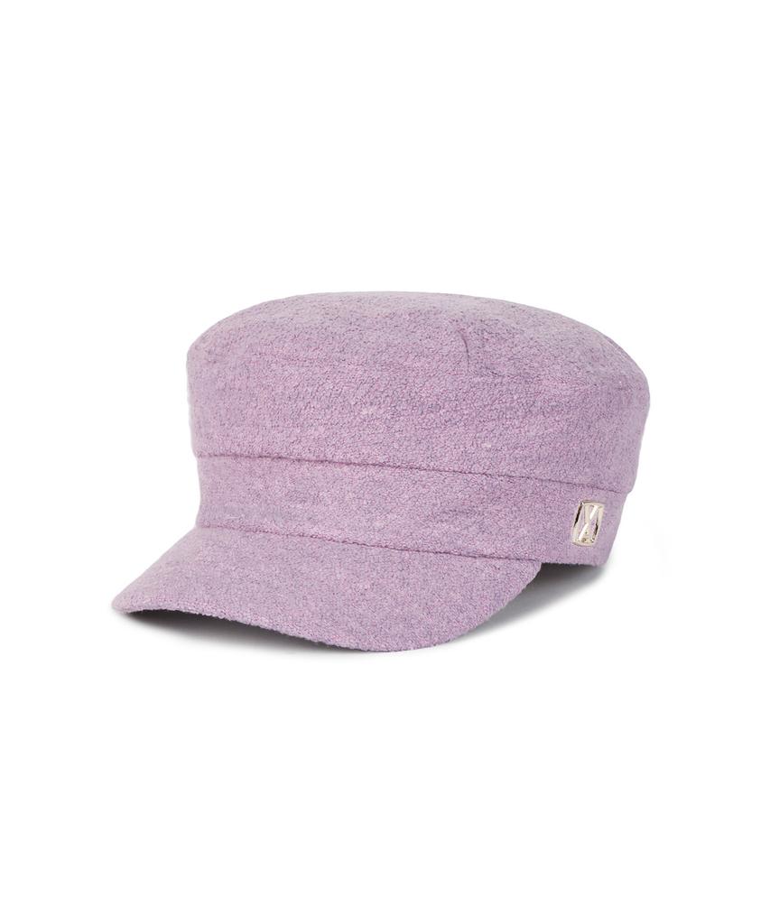 Bajal Va Square Studded Wool Sailor Cap Purple