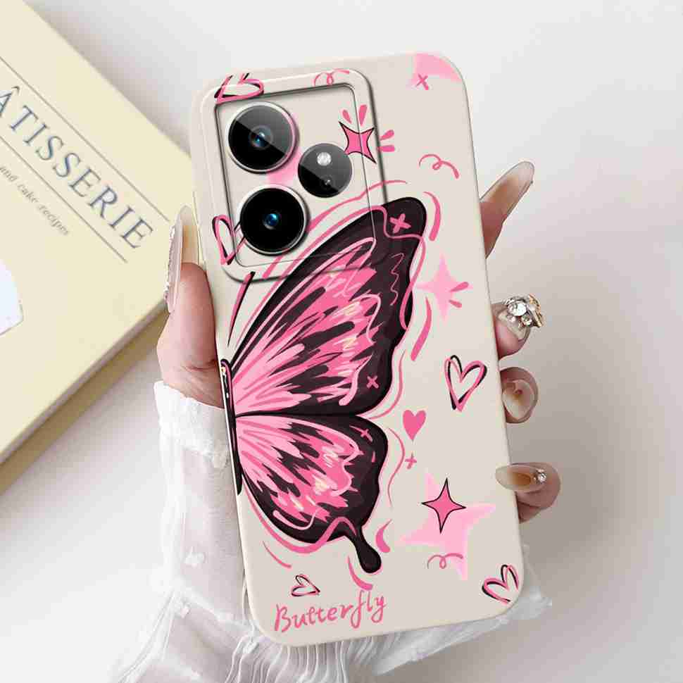 For Realme GT 7 5G 6.78" Case RMX5061 Cartoon Panda New Flower Collection Soft Silicon Cover For Oppo Realme GT7 5G Phone Shell