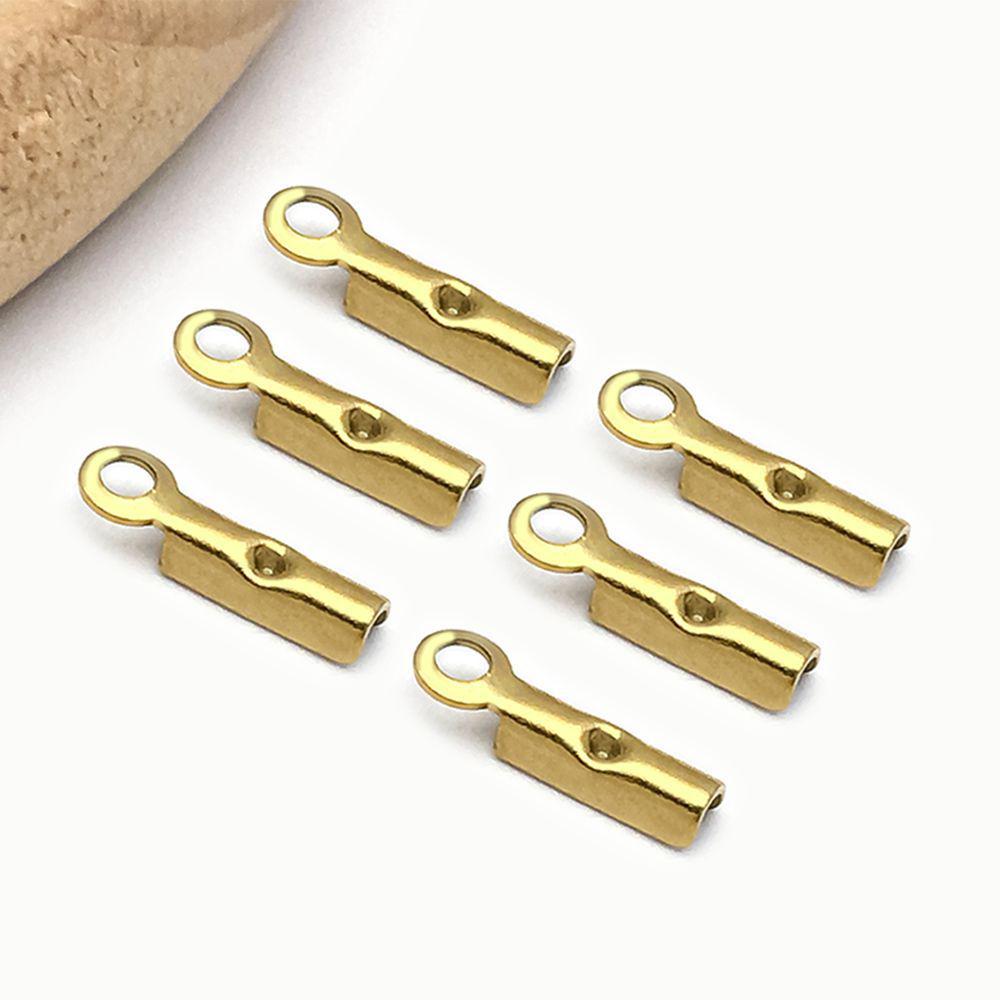 Stainless Steel Dotted Clasp End Buckle Pendant Charm for DIY Bracelets & Necklaces