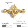Waterproof Hypoallergenic DIY Jewelry 18K PVD Gold Plated Stainless Steel CZ Star Moon Heart Bow  Charms Pendants Bulk