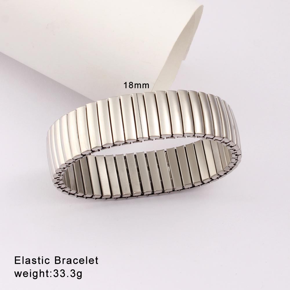 Elegantes elastisches Damenuhrarmband Armband - Hochwertiger polierter Edelstahl Modeschmuck