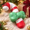 Durable TPR Sensory Toys Christmas Candy Cane & Elk Squishy Toy, Slow Rising Squeeze Fidget Elastic Stress Relief Desktop Ornament, Holiday