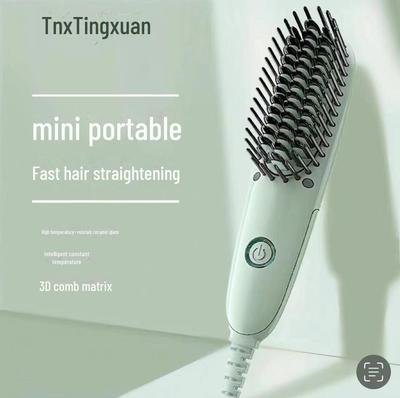Mini Portable Dual-Purpose Hair Straightening and Curling Comb - Gentle On Hair