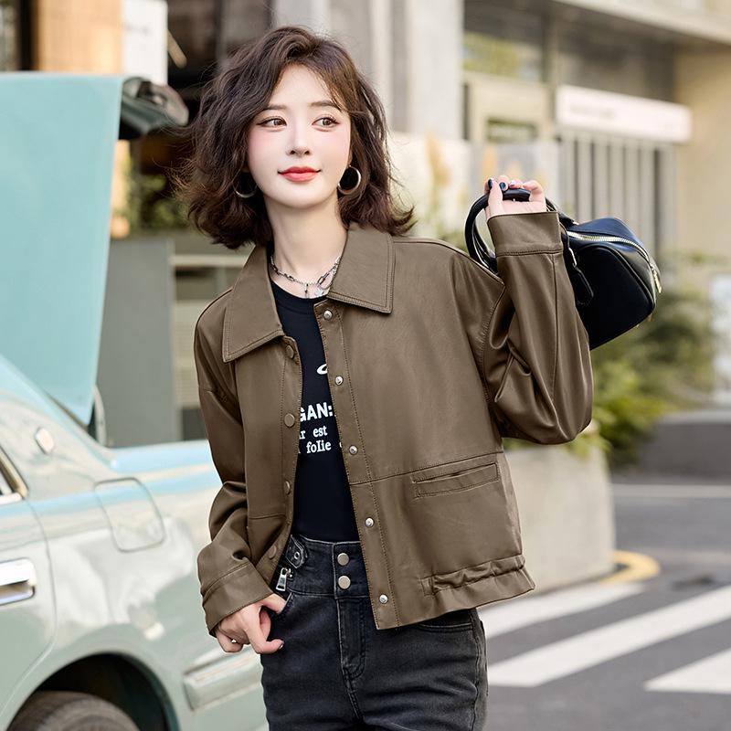 

2024 Versatile Temperament Short Coat: Casual, Fashionable, Slimming Outerwear Large чорний