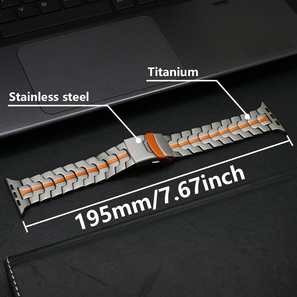 TPU Case+Strap for Apple Watch Band 46mm 42mm Titanium Wrist Bracelet Screen Protectors IWatch 10 9 7 8 45mm 41mm 44mm 40mm 49mm