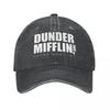 The Office TV Show Dunder Mifflin Paper Baseball Caps Vintage Distressed Denim Washed Snapback Cap Unisex Style Outdoor Caps Hat
