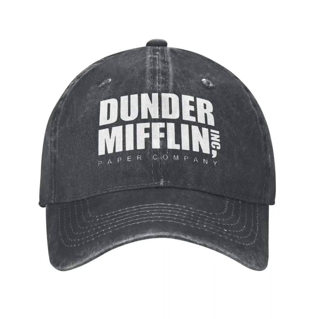 The Office TV Show Dunder Mifflin Paper Baseball Caps Vintage Distressed Denim Washed Snapback Cap Unisex Style Outdoor Caps Hat